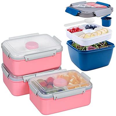  Bento Box Salad Lunch Containers with 52-oz Large