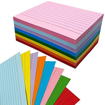 Tabbed Index Cards, 252Pcs 6 Colours Flash Card Dividers Cards Ruled  Notecards w