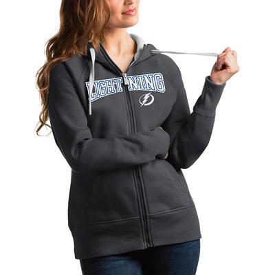 Miami Dolphins Antigua Victory Pullover Hoodie - Heather Gray