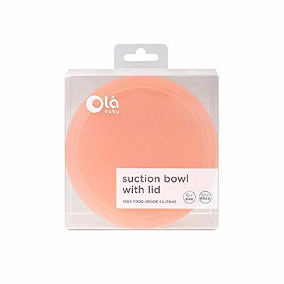 Olababy 100% Silicone Soft-Tip Training Spoon and Suction Bowl with Lid  Bundle Baby Products