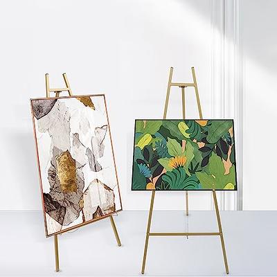2PCs 46.5Inches Tall Steel Pipe Portable Floor Easel Stand Large Gold  Wedding Easel Stand Adjustable Poster Display Stand Ground Easel for  Welcome Signs Arts Painting - Yahoo Shopping