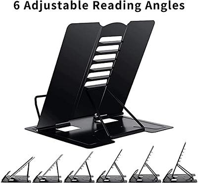 MSDADA 2pc Metal Book Stand for Desk, Adjustable Reading Rest Book