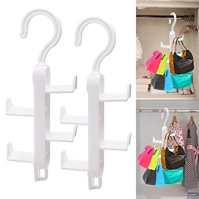 1/2PCS Closet Organizer Rod Hanger Handbag Storage Purse Hanger Rack Holder  Hook