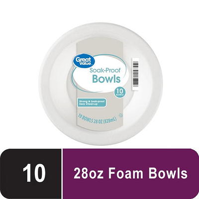  Hefty Everyday Soak-Proof Foam Bowls, 12 Ounce, 50