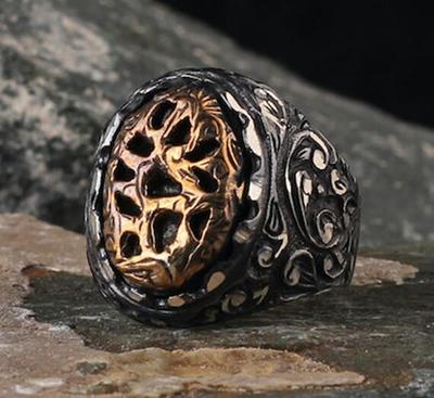 925 Sterling Silver Men Ring with Motif