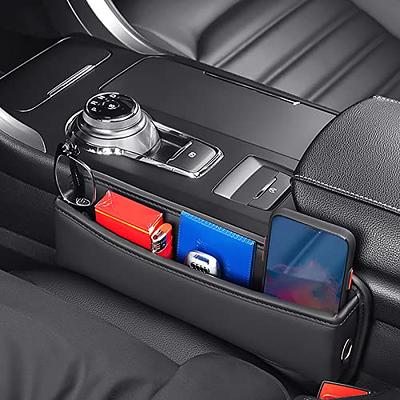 PU Leather Car Seat Gap Filler With Cup Holder Car Seat Crevice Organizers  Box