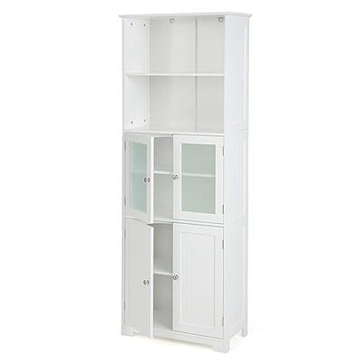 Costway Freestanding Bathroom Storage Cabinet Linen Tower Kitchen