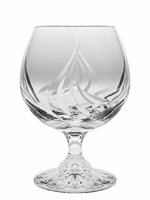 Square Cut Crystal Brandy Glasses Set of 6