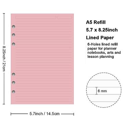 Paper Planner Inserts A5 Refills Notebook Refill Refillable Leaf