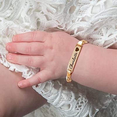 1Pc Gold Newborn Baby Cute Children Kid Bangle Toddler Cuff Bracelets New -  Walmart.com