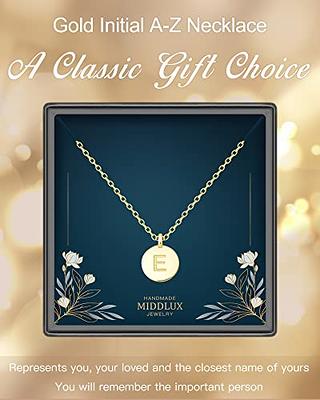 Foxgirl Gold Initial Necklaces for Women Girls, Dainty Gold Letter
