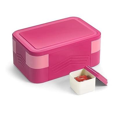 Stackable Reusable Thermal Lunch Box With Utensils, Rectangular