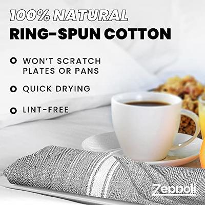 Zeppoli Classic Elegant Tea Kitchen Towels, 15-Pack