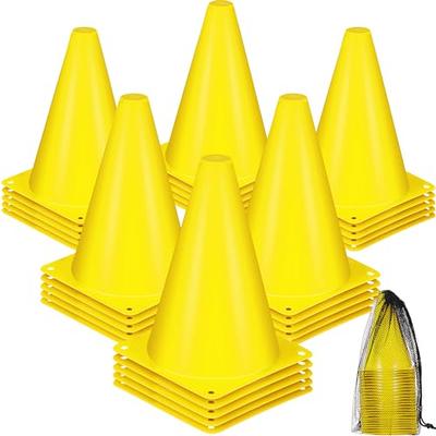 Faswin 30 Pack 7 Inch Plastic Traffic Cones, Sport Training Agility Field  Marker Cone for Soccer, Skating, Football, Basketball, Games, Indoor and