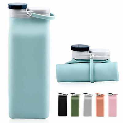 Collapsible & Leakproof Reusable Silicone Water Bottle, 600 ML