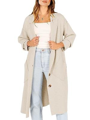 2023 Fashion Plus Size S-5XL Long Sleeve Open Front Solid Color Office Lady  Solid Blazers Women's Casual Oversized Long Blazer Cardigan Jackets Coat