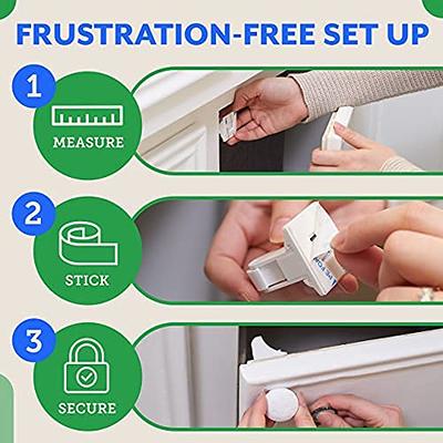 Norjews Child Safety Adhesive Magnetic Cabinet Locks (20 Locks and 3 Keys),  Easy Install in Seconds, No Screws or Drilling, Invisible Baby Proof Locks