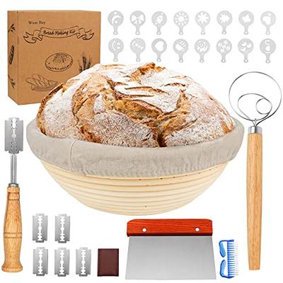 1PC Bread Proofing Basket, Sourdough Bread Baking Supplies Starter Kit,  Round And Oval Bread Making Tools, Bread Basket Gift Set