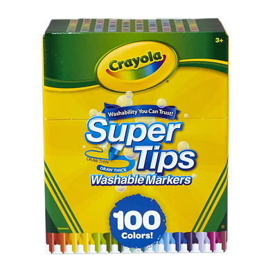 Crayola Washable Super Tips Marker Set, 100 Ct, School Supplies, Stocking  Stuffers, Kids Holiday Gifts - Yahoo Shopping