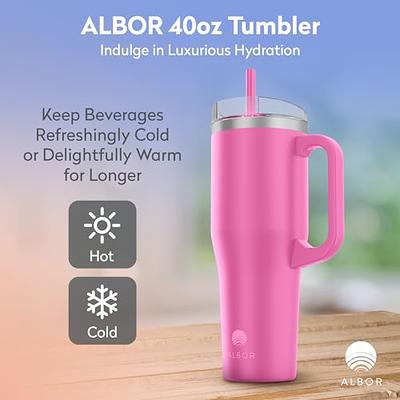 40oz Quencher Tumbler with Straw (Hibiscus Purple)