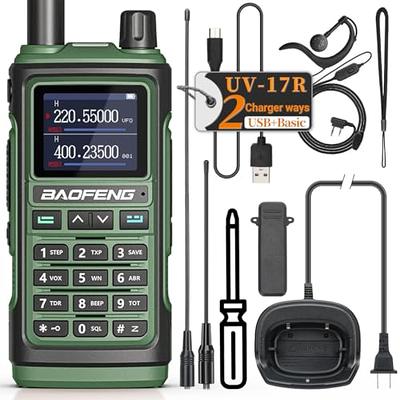 BAOFENG UV-5R+ Plus Two Way Radio, Long Range for Adults Rechargeable with  Earpiece, Walkie Talkie for Outdoors, 144-148 420-450MHz, Qualette Series