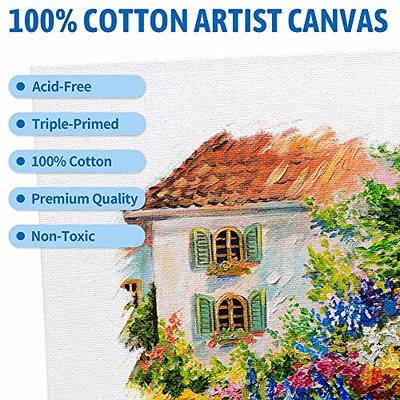 12 Pack Canvases for Painting with 11x14, Painting Canvas for Oil & Acrylic PAI