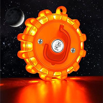 16 LED Road Flare Red Safety Flare Magnetic Flashlight 9-Mode Flashing  Warning Light Roadside Emergency Lamp For Car Marine Boat