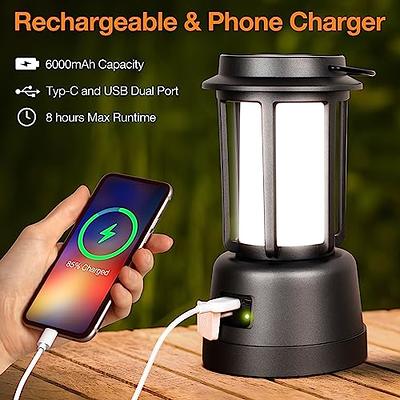 Camping Lantern, CT CAPETRONIX Lanterns for Power Outages 6000mAh