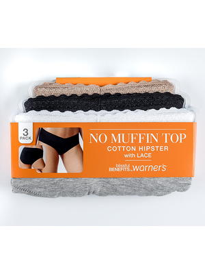 Warners® Blissful Benefits Dig-Free Comfort Waist with Lace Cotton Hipster  3-Pack RU2263W - Yahoo Shopping