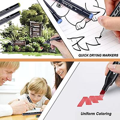 Markers Set with Base 80 Colors Art Marker Pen Set for Kids and Adult  Double
