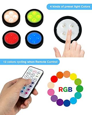 Wireless Led Puck Lights Remote Control Lights Energy Saving - Temu