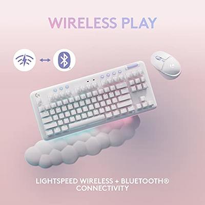 Gaming Shopping Mouse, G - PC/Mac/Laptop G705 Lighting, Keyboard Customizable Wireless Combo, Wireless, + RGB - LIGHTSYNC Yahoo Mist Lightspeed G715 Logitech White Bluetooth, Clicky