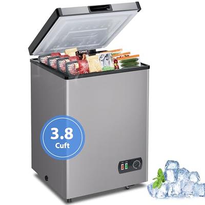 Mini Chest Freezer 3.5 Cu. Ft, Small Deep Freezer with Removable Basket,  Adjustable Temperature, Manual Defrost, For Kitchen Apa - AliExpress