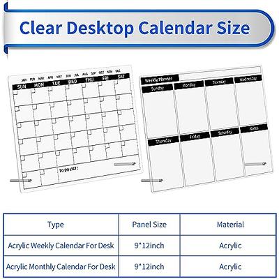 Calendar Acrylic Dry Erase with Stand for Fridge, Weekly Planner Memo Clear  White Board,8 Markers for Desktop 6 Note Board Glass Calendar Alternative  Transparent Whiteboard for School Office Home Wall - Yahoo Shopping