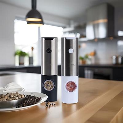 𝑵𝒆𝒘 𝑼𝒑𝒈𝒓𝒂𝒅𝒆𝒅 PwZzk Electric Salt and Pepper Grinder Set