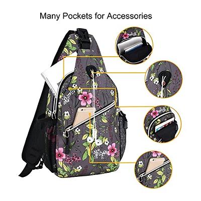 ZOMAKE Sling Bag for Women Men:Small Crossbody Sling Backpack - Water  Resistant Mini Shoulder Bag Chest Bag for Travel