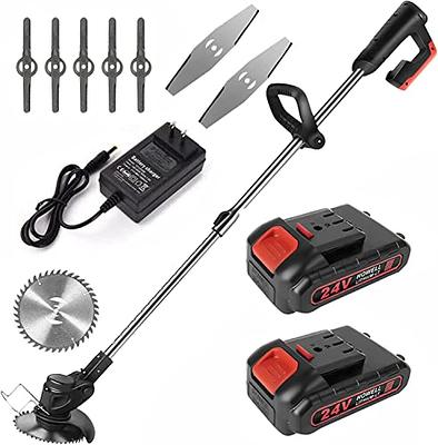 Electric Weed Wacker Cordless Grass Trimmer, Weed Wacker Battery