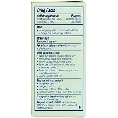 Visine Sterile A.C. Astringent / Redness Reliever Eye Drops, 1/2 fl oz