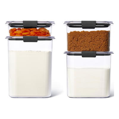OMNISAFE Airtight Food Storage Container Set, 7pcs Kitchen & Pantry Organization Containers, BPA Free Clear Plastic Canisters for Cereal, Sugar 