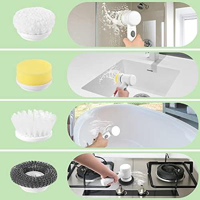 ZaneForest Electric Spin Scrubber, Electric Cleaning Brush with 3 Brush  Heads,Bathroom Handle Cordless Scrub Brushes,Shower Cleaning