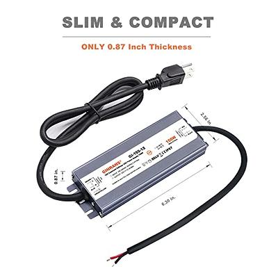 GINRANS 150W IP67 Waterproof LED Power Supply, Universal Input AC100-240VAC  with Plug, 12V DC 12.5A Max. Constant Voltage Output LED Transformer Driver  for Outdoor LED Lights - Yahoo Shopping