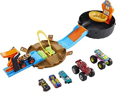 Hot Wheels City Ultimate Garage Track Set with 2 Toy Cars, Garage Playset  Features Multi-Level Racetrack, Moving T-Rex Dino & Storage for 100+ 1:64