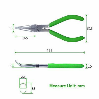 LEONTOOL Long Fine Needle Nose Pliers with Cutter Wire Cutting Pliers with  Teeth Chain Nose Pliers Jewelry Making Pliers Jewelry Repair Tool Mini