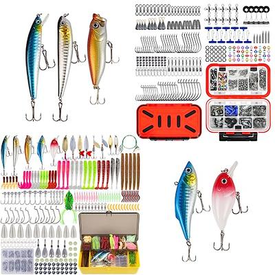  EXAURAFELIS 29pcs Saltwater Fishing Lures Kit Bass Bait Tackle  Kit for Trout Salmon Fishing Accessories Tackle Box Including Spoon Lures  Soft Plastic Worms Crankbait Jigs Fishing Hooks : Sports 