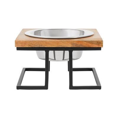 Ozarks Fehr Trade Originals Elevated Single Dog & Cat Bowl, Forest Trail, 12-Cup, 17-in Tall