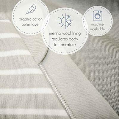 WOOLINO 4 Season Organic Cotton & Merino Wool Wearable Blanket