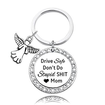 Don't Do Stupid Shit Keychain, Funny Gift for Teens Son Daughter