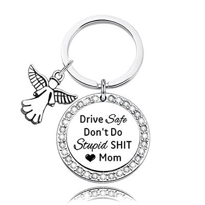 Don't do Stupid Shit Wood keychain, Love Mom, Graduation Gift