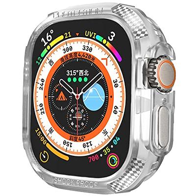 WINGLE for Apple Watch Ultra 2 Band 49mm 45mm 44mm 42mm for Men, Liquid  Silicone Rubber Bands for iWatch Ultra/Ultra 2 Series 9 8 7 6 5 4 SE Luxury