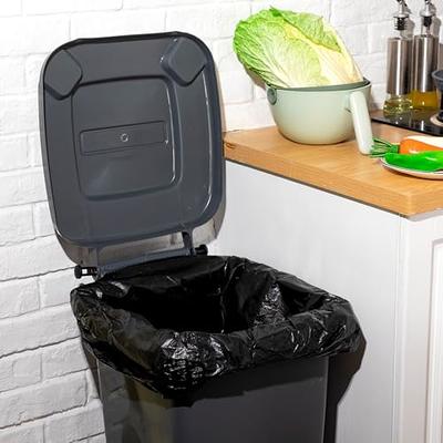 50 Pack 18 Gallon Large Heavy Duty Garbage Waste Trash Can Toter